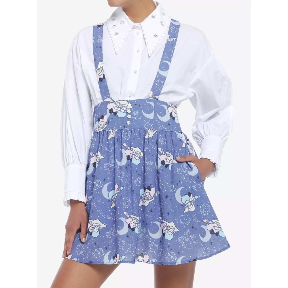 Little Twin Stars Celestial Night Suspender‎ Skirt Sanrio Purple Kiki Lala XS